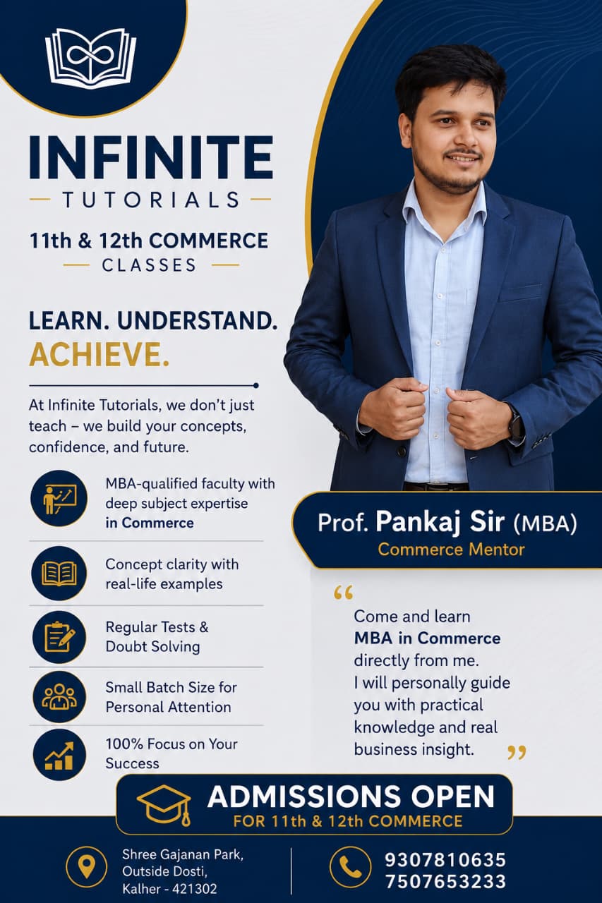 Prof. Pankaj Sir MBA Commerce faculty poster