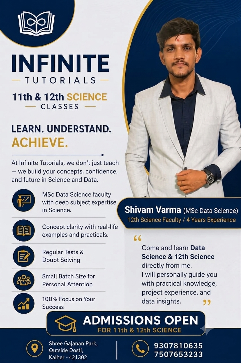 Shivam Varma Science faculty poster